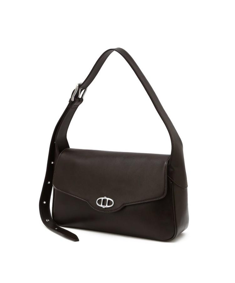 Athe Vanessabruno [Meringue] Meringue New Dark Brown Leather Shoulder Bag M Aaba6E350W3
