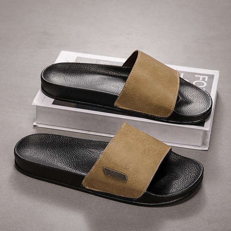 Men's High-End Solid Color Summer Beach Sandals with One Strap (2025)