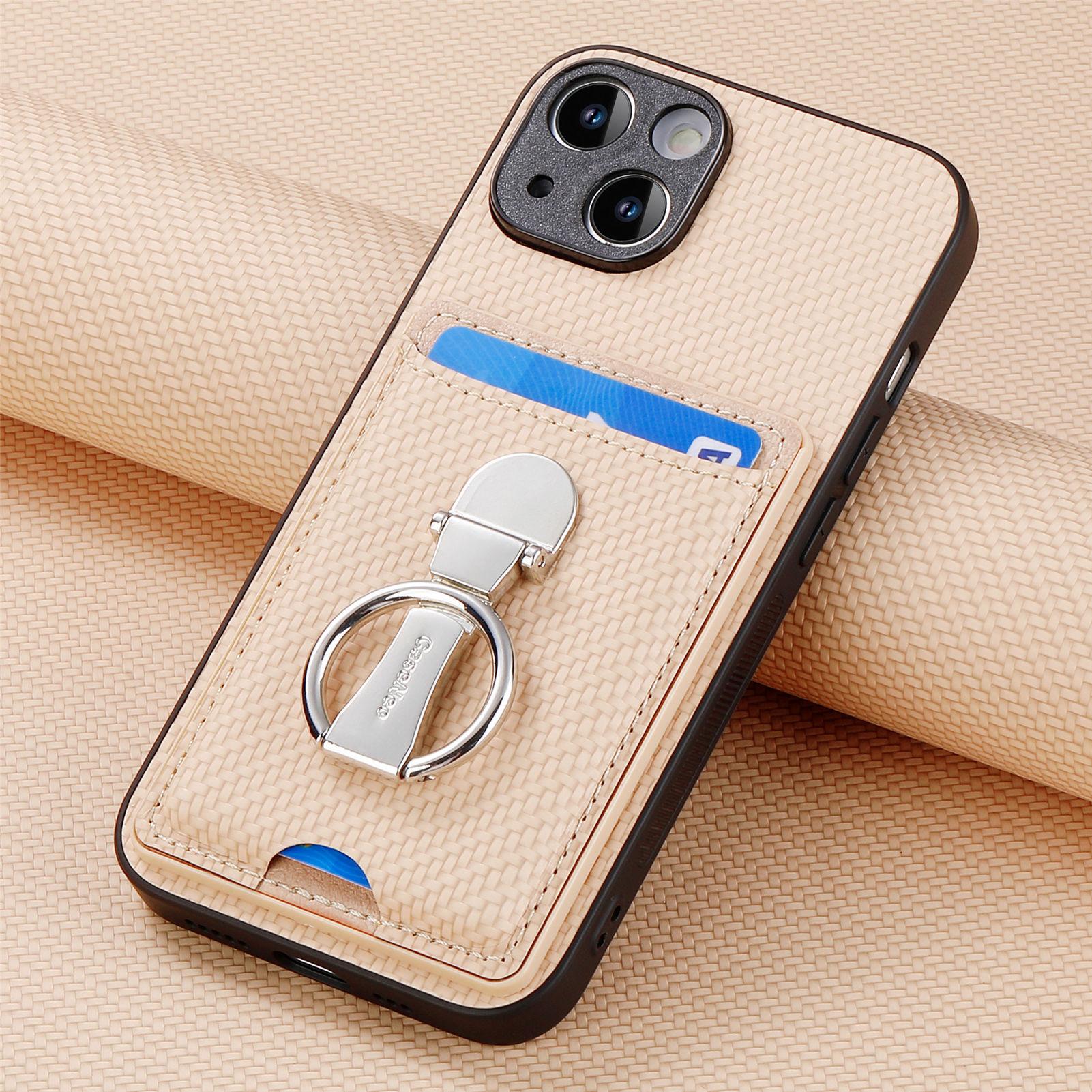 

Подходит для iPhone 16 Чехол для мобильного телефона Противоударный 14/13 Складной держатель для Apple 15 Pro Чехол iPhone X/Xs абрикосовый