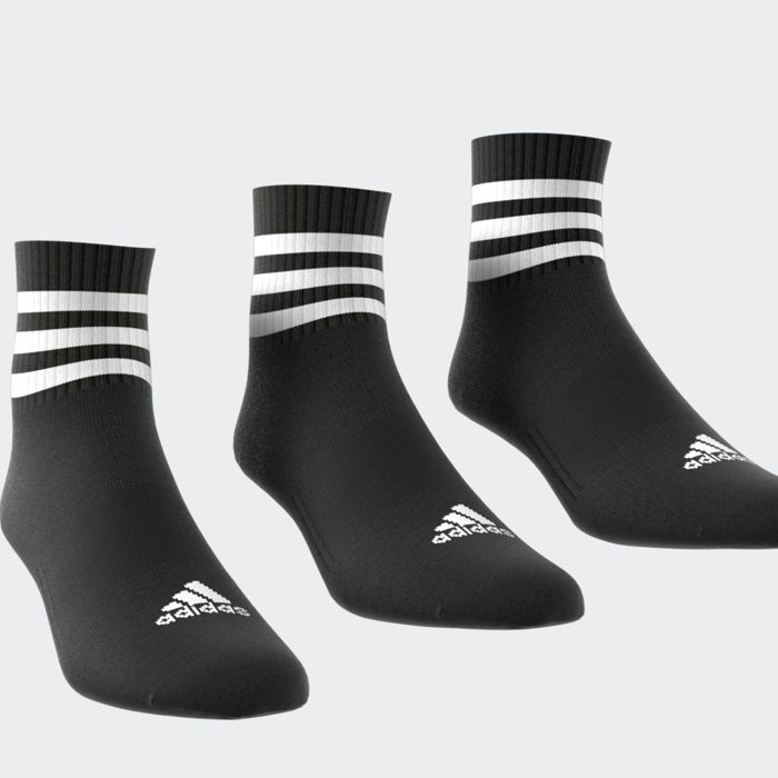 Chaussettes - ADIDAS - Lot De 3 Paires - Noir - Coton/Polyester Recyclé - Mi-hautes