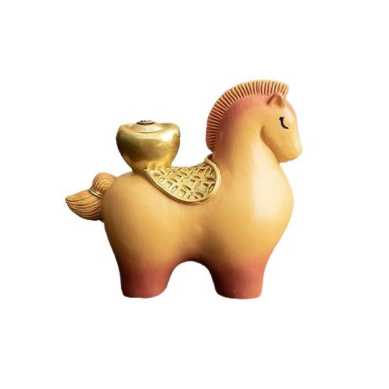 1pc Horse Lucky Incense Burner, Chinese Incense Burner, Home Indoor Tea Table, Desktop Decoration Gift