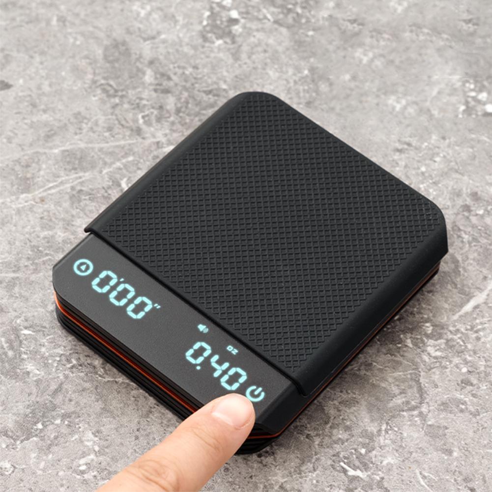 Espresso Scale with Timer 2kg/0.1g Accurate Scale Rechargeable Travel Coffee Pocket Scale for Espresso and Pour-Over Coffee