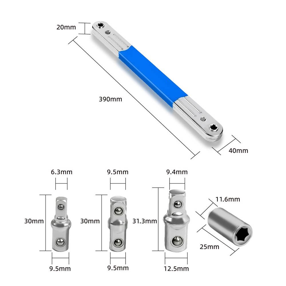 Double Head Wrench Socket Steel Ratchet Repair Tools New Offset Extension Wrench  Hone
