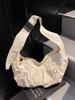 Nylon Shoulder Bag With Drawstring Closure For Casual Daily Use