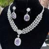 Water Drop Pendant Bridal Jewelry Set Baroque Rhinestone Studded Jewelry  Wedding Occasion