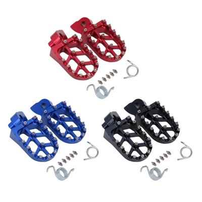 1 Pair Aluminum Foot Peg Footrest Pedal for YZ/YZF/WR/85/125/250/400/426/450F Footpeg Motorcycle Accessories with Bolts