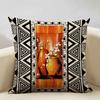 Geometric Cushion Cover Sofa Decorative Pillow Cover Home Living Room Ethnic Art Accessories 45x45cm Linen Double-sided Printing
