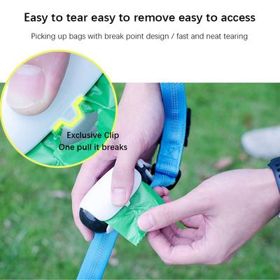 Pet Waste Bags Biodegradable Eco-friendly Poop Picker Dog Picking Bag Dispenser Cleaning Products Hook Loop Design No Wobbling