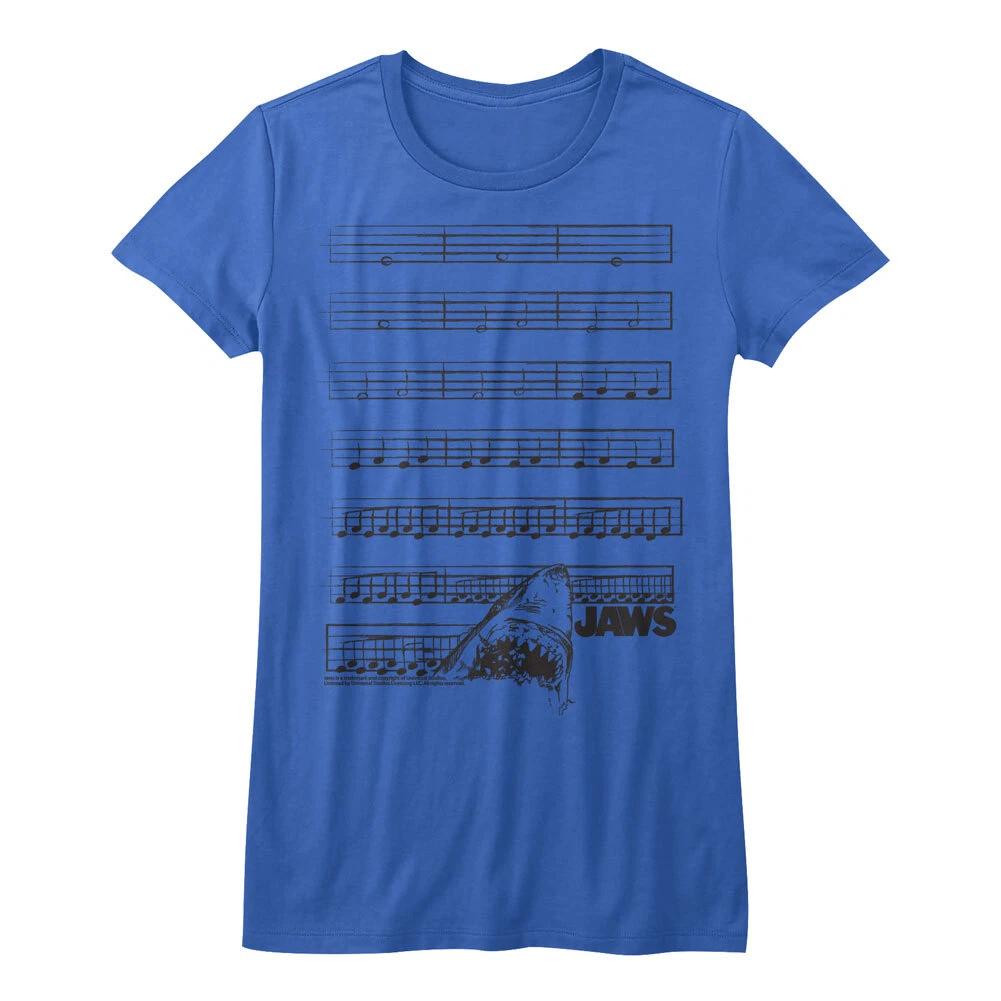 Jaws Movie Music Notes Dun Nun Women s Fitted T Shirt S