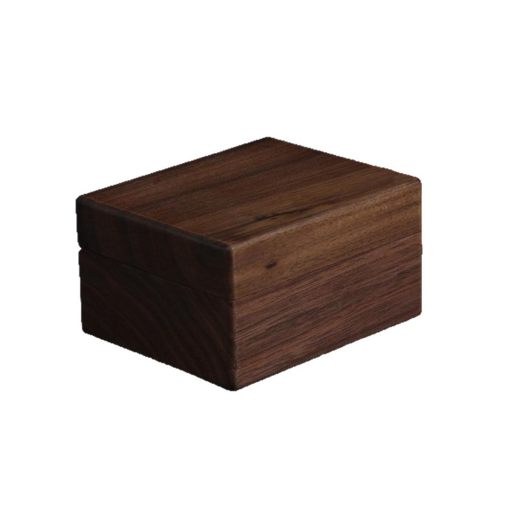 Black Walnut Flip-Top Light Luxury Storage Box for Jewelry, Antiques, or Stationery