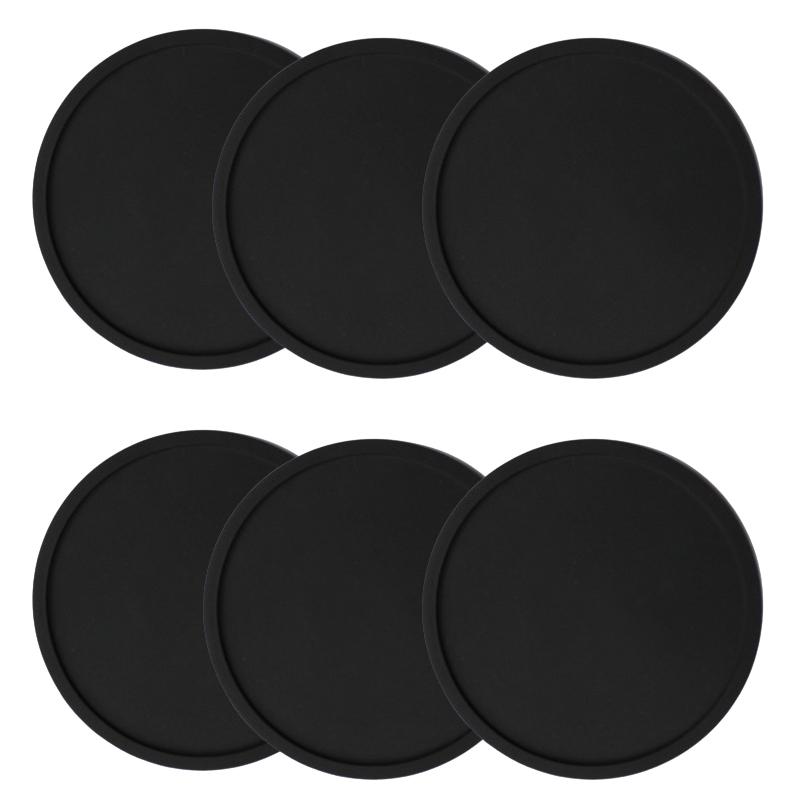

Набор силиконовых подставок для напитков, 6 штук, противоскользящие, прочные, многоразовые, подставки для чашек, силиконовые подставки