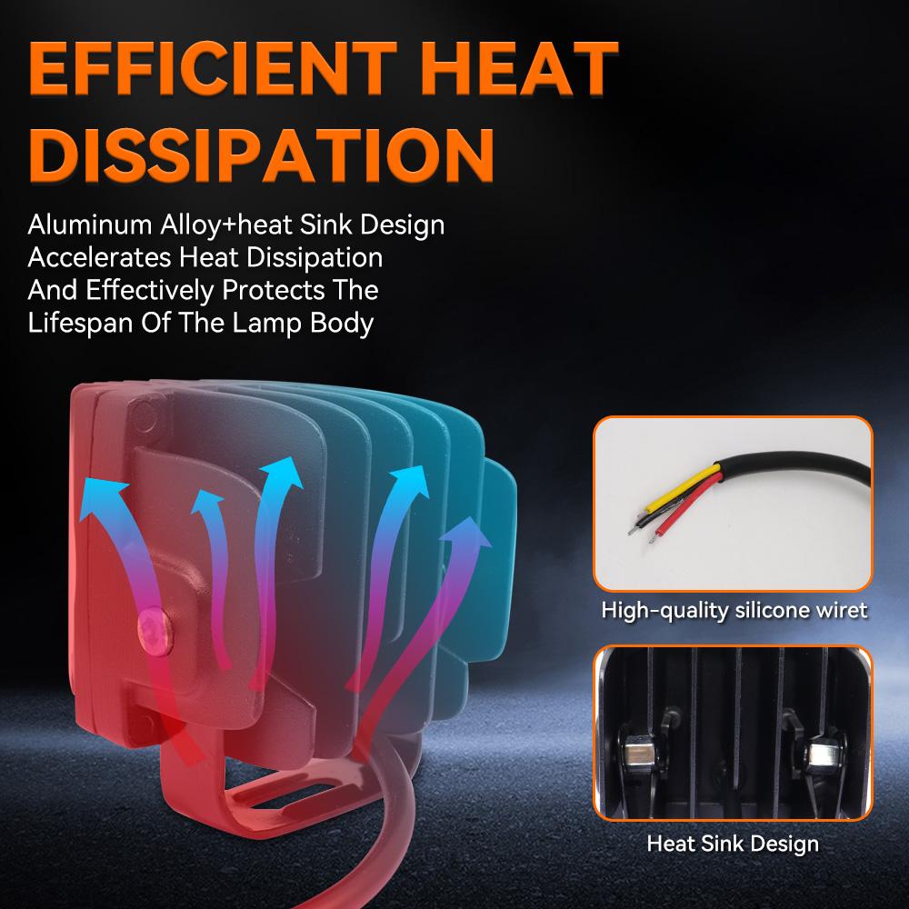 LELANPU Werklamp Strobo Car Accessories Truck Aux Verstraler Grille Combo Beam Flood Spot Pod Working Off-road LED Work Light