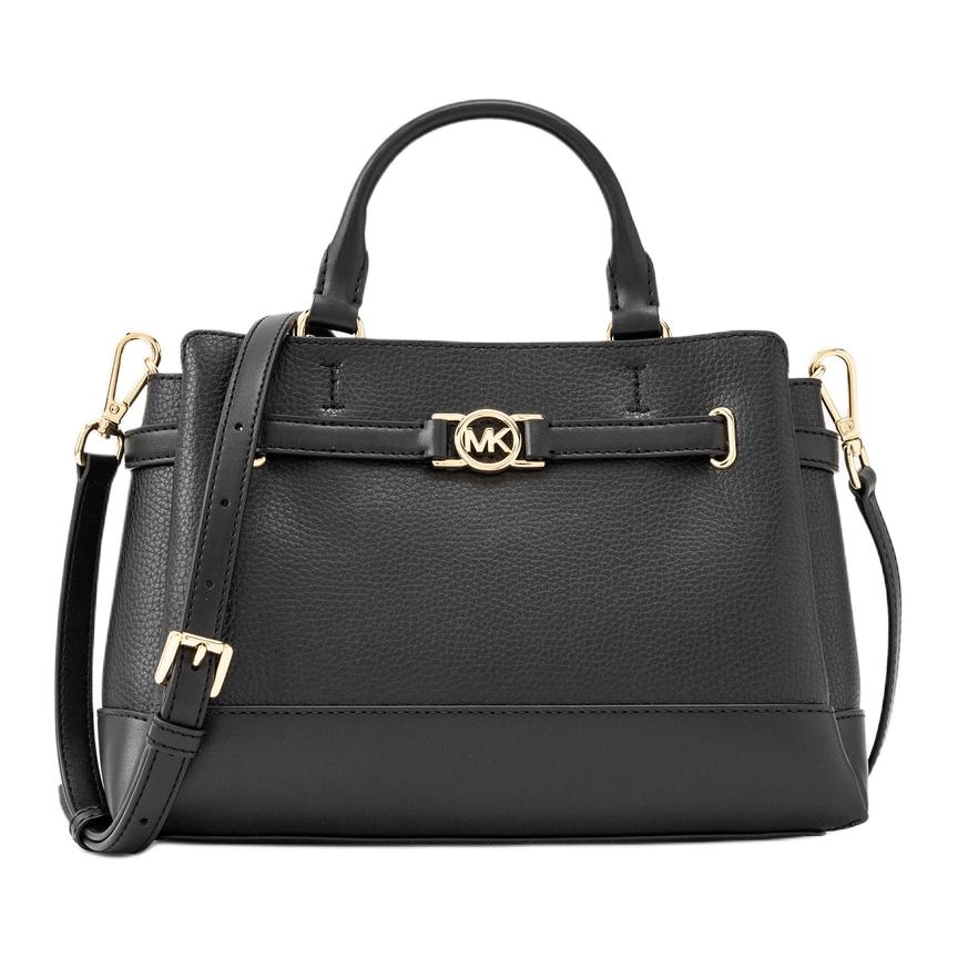 

Michael Kors MK Reed Logo Hardware Leather Shoulder Crossbody Bag Small Women handbags Black 35F4G6RS1T-BLACK Basic Set (Bag+Dust Bag)