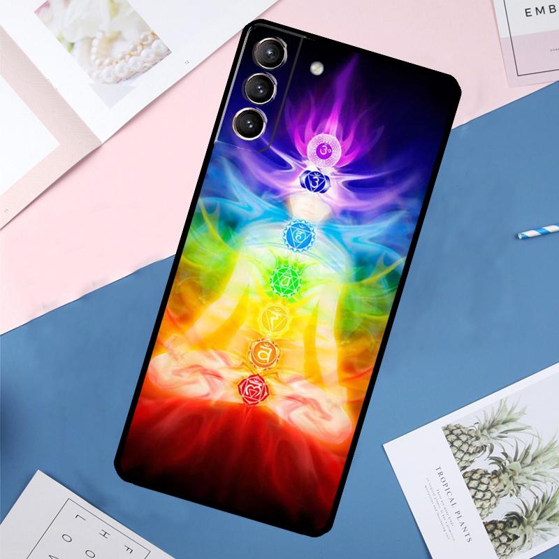 Mandala Chakra Yoga Hülle Für Samsung Galaxy S24 S22 S23 Ultra Note 20 S9 S10 Note 10 Plus S20 FE S21 FE Abdeckung