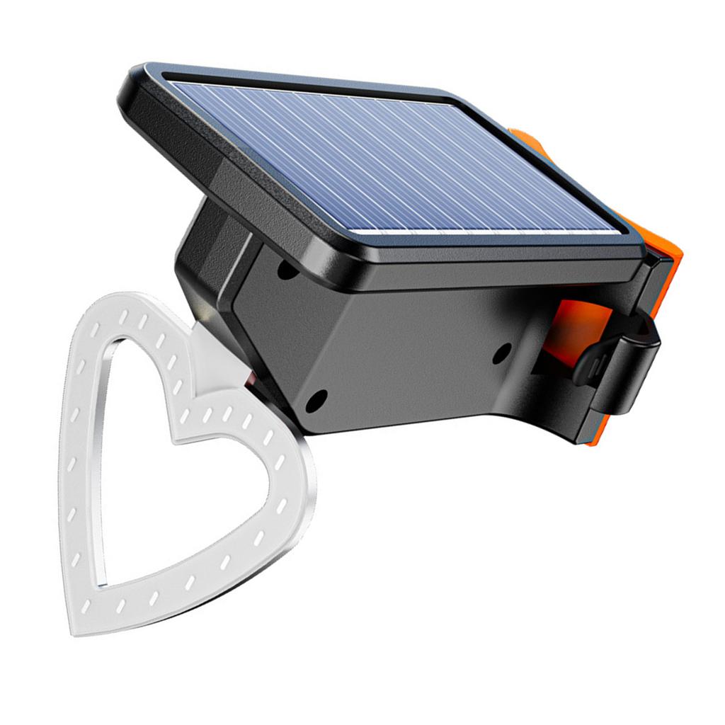 Rechargeable Solar Bicycle Rear Light Heart/Round Bike Taillight Mountain Bike Rear Light Cycling Safety Warning Lamp