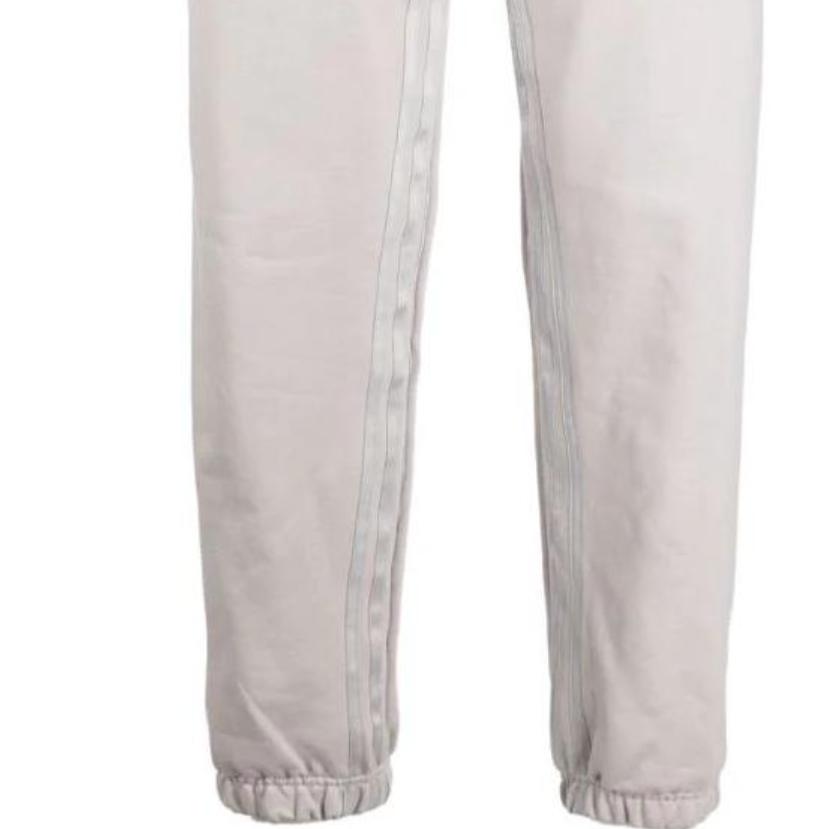 Adidas Originals Trefoil Solid Color Logo Embroidery Joggers With Elastic Waist And Cuffs Unisex Bottoms White HD4818