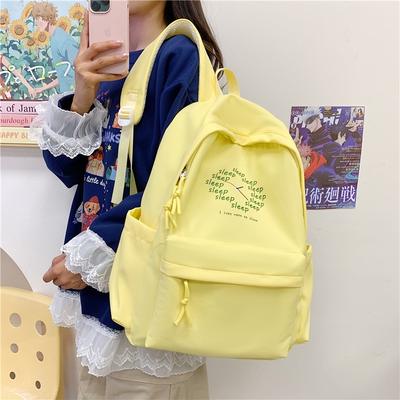 School Bag New Fresh and Sweet Dopamine Candy Color Backpack Junior High School Students Lightweight Large Capacity Backpack