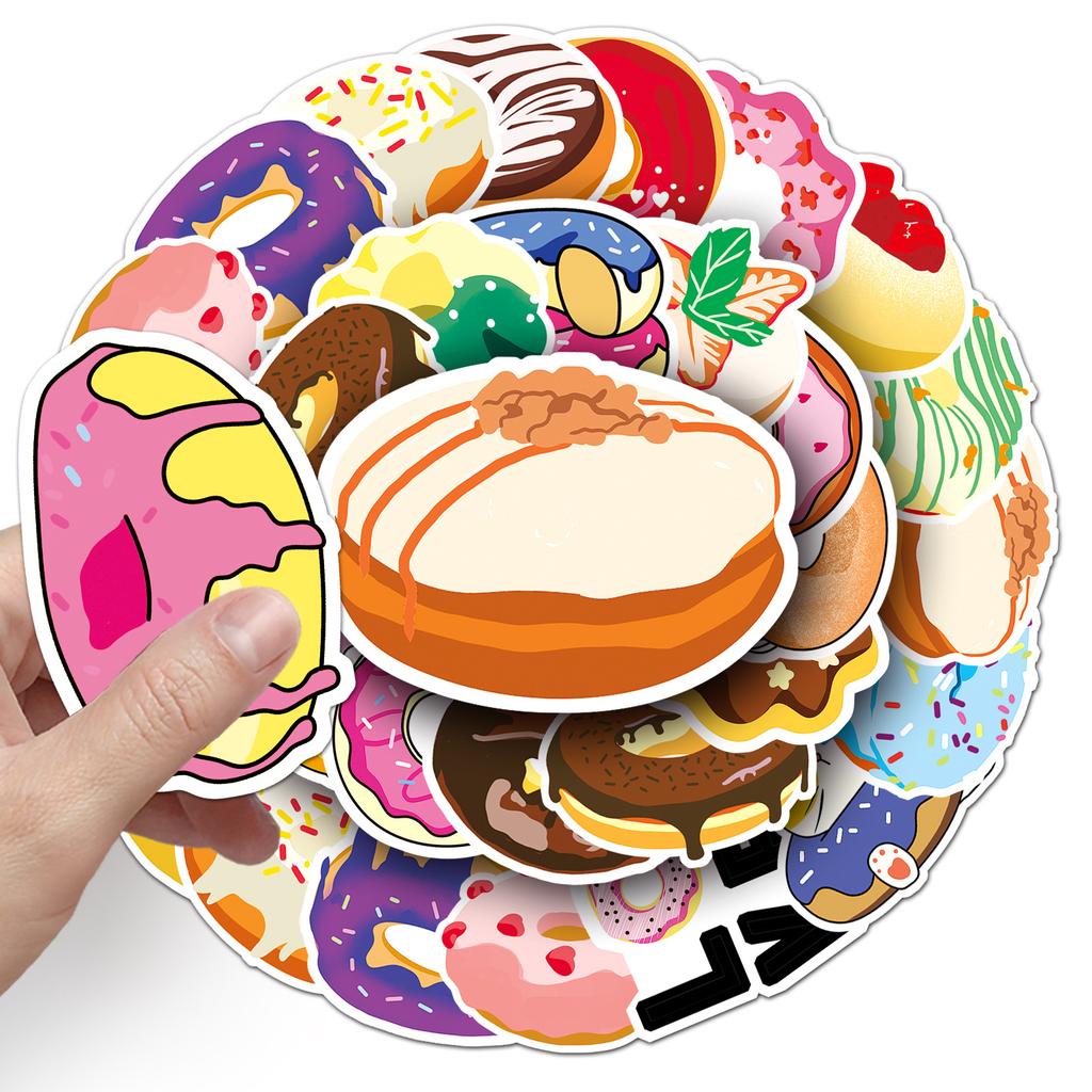 50 Pączków Doodle Osobowość Kreskówka Słodkie Ręcznie malowane Naklejki Guka Kreatywne Dekoracyjne Mobilne Walizki