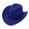 Western Cowboy Hat Upturned Belt Accessories Felt Hat Tibetan Hat Ethnic Style Wear Performance Cashmere Jazz Hat