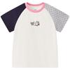 MQD Girl's Color-Block Asymmetrical Sleeve T-Shirt