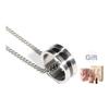 Industrial Metal Series True Self Transfer Color Block Titanium Steel Ring Necklace Two-In-One Style Unisex Jewelry GL-35000061