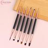 1 PCS Double Head Nail Brush Metal Handle UV Gel Liner Brush Painting Drawing Pen Crystal Acrylic Nail Art Manicure Brushes Tool