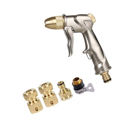 Garden Water Sprayer Metal Watering Hose with 4 Connectors Lawn Nozzle Sprinkler Pet Shower Horticulture Cleaning