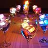 6Pcs LED Ice Cubes Color Changing Decor Flash Lights Submersible Liquid Sensor Colorful Flashing Ice Cubes