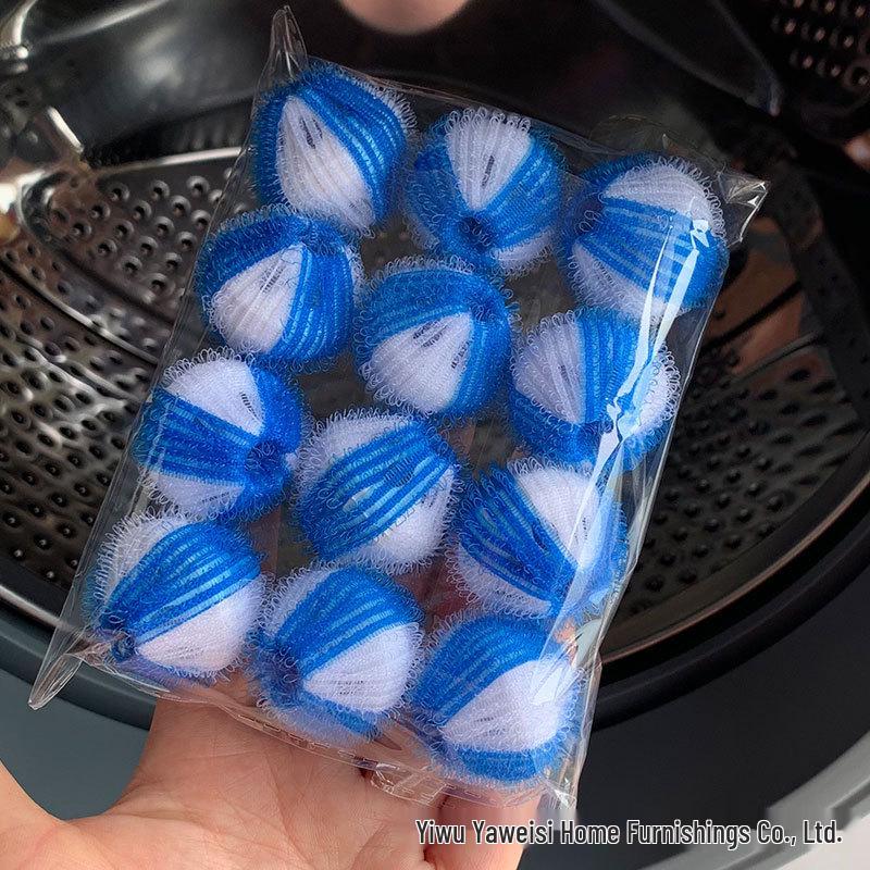 12-Pack 35mm Large Nylon Anti-Tangle & Anti-Knot Washing Balls for Stain Removal