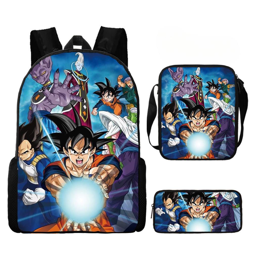 Dragon Ball Z Backpack Set With Waterproof Oxford Cloth For School Kids