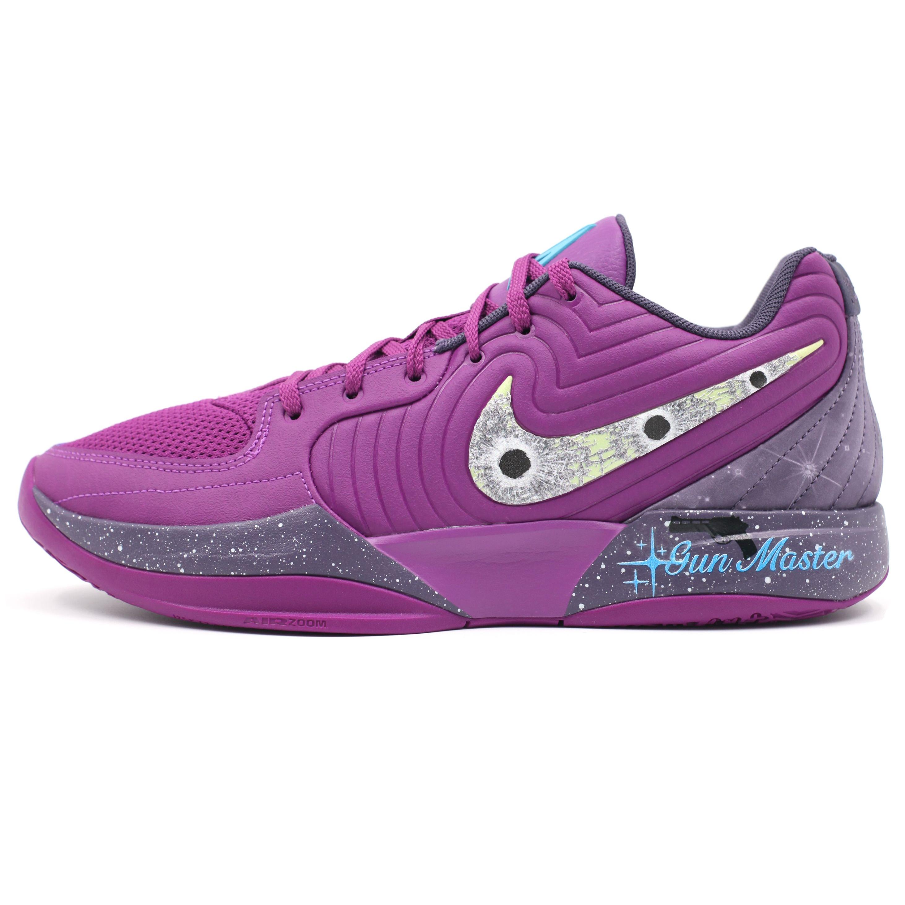 Nike Ja 2 Cushioning Slip Resistant Abrasion Resistant Low top Basketball Shoes Men s Purple Yellow FD7327-500(Team205-) 40