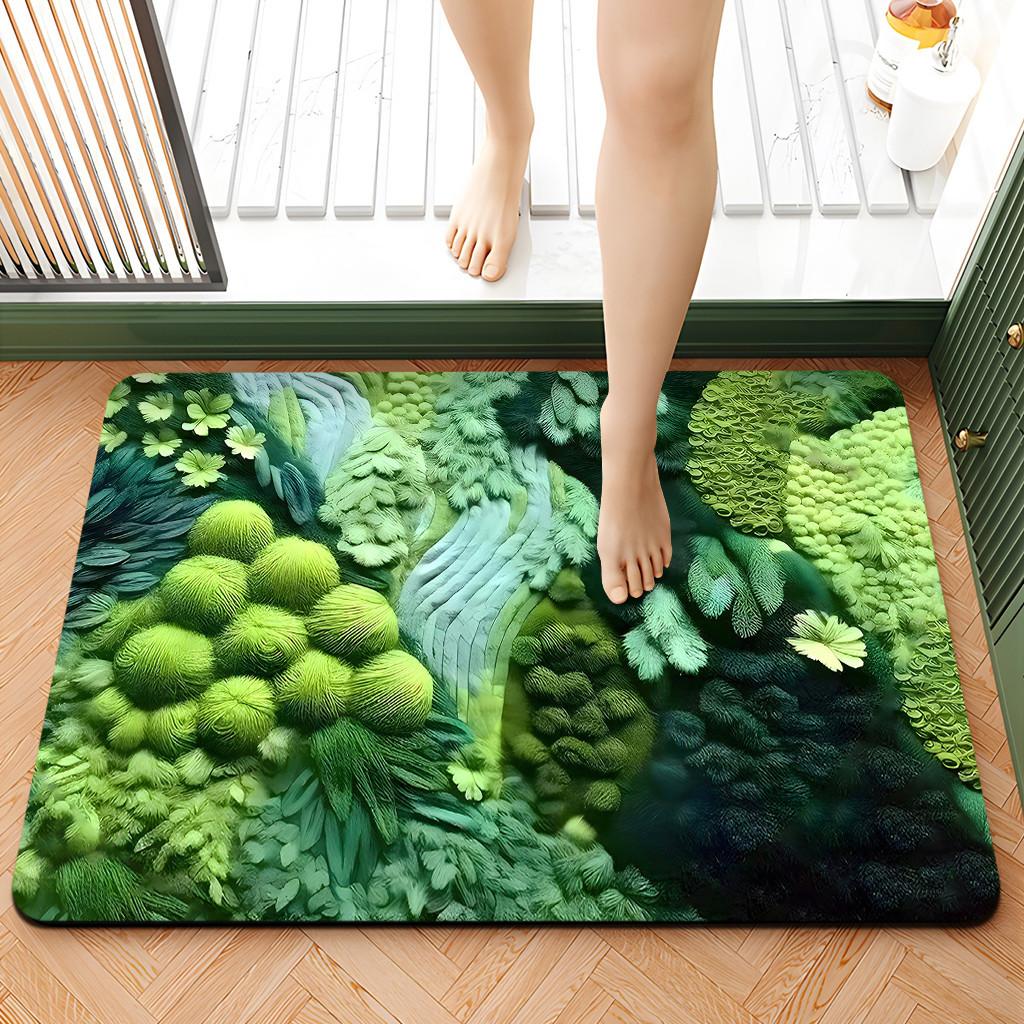 Entrance Entrance Bathroom Moss Carpet Non-slip Bathroom Water-absorbent Foot Mats Diatomite Floor Mats