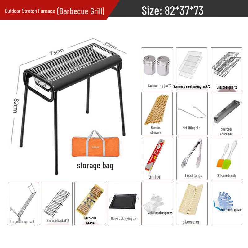 ZISIZ Portable Charcoal BBQ Grill