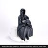 Halloween Black Robe Figurine - Black-faced Ghost for Home, Table, Car Decoration, Resin Small Halloween Decoration