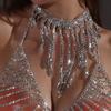 Exaggerated Rhinestone Body Chain Necklace Set - Trendy European American Crystal Fashion