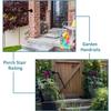 Outdoor/Indoor Metal Stair Handrail | 27.5'' Safety Grab Bar for 1-3 Steps | Non-Slip Elderly/Kids/Disabled