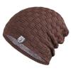 Mens Fleece Lined Knit Beanie Hat Winter Warm Thick Ear Cover Pullover Cap Casual Soft Watch Hat