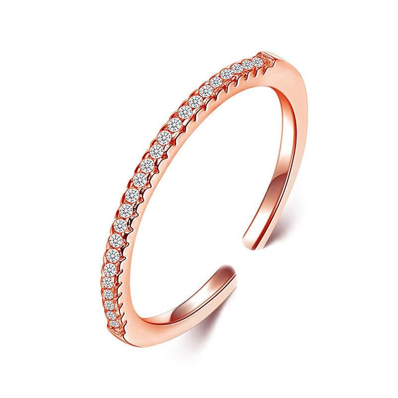 2022 Korean Fashion Women's Diamond Flash Open Ring - Stylish Hollow Design
