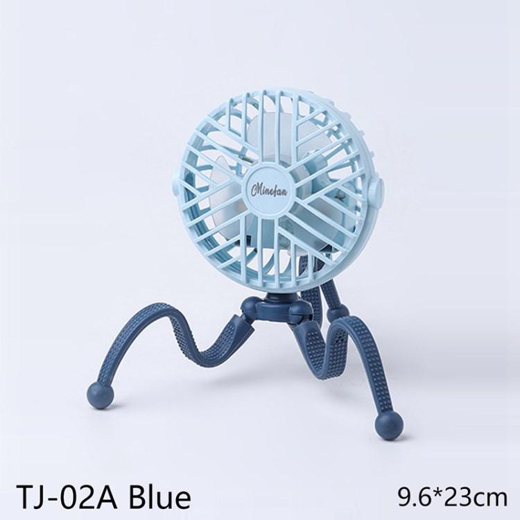 

Stroller Fan 500mAh Battery Operated Flexible Tripod Clip On Fan 3 Speeds Handheld Personal Fan for Car Seat Crib Bike TJ-02A/Blue