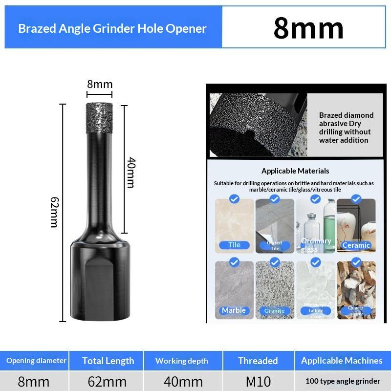 1Pc M10 35Mm Diamond Brazed Dry Core Drill Bit – Hole Saw Cutter For Porcelain Tile, Marble, Glass & Granite