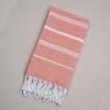 Yarn-Dyed Striped Quick-Dry Beach Towel - Multi-Color, Absorbent Cotton/Polyester Blend for Swimming & Bath