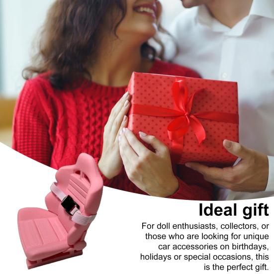 

Car Seat Vent Clip 3D Printed Auto Vent Clip Clip-on Car Vent Decoration Mini Seat with Belt for Doll Car Interior Decor білий