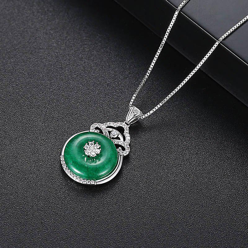 BELLA BOX Collana di cristallo semplice con catena di clavicola personalizzata splendida a forma di verde di vendita caldo per il commercio all'ingrosso di gioielli da sposa da donna