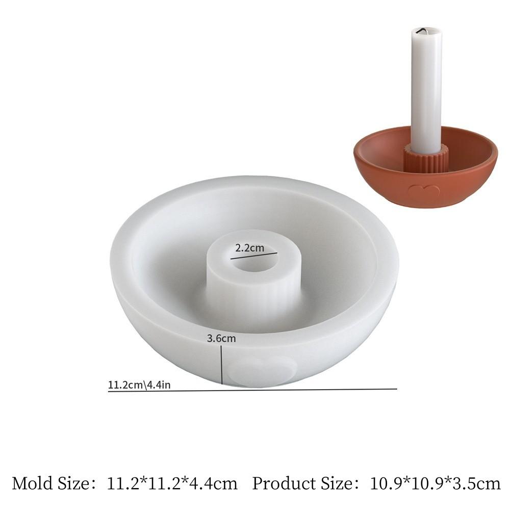 

Круглая чаша для хранения в форме сердца, подсвечник, силиконовая форма, контейнер для хранения для DIY, формы для литья из смолы, гипса, цемента с ароматом