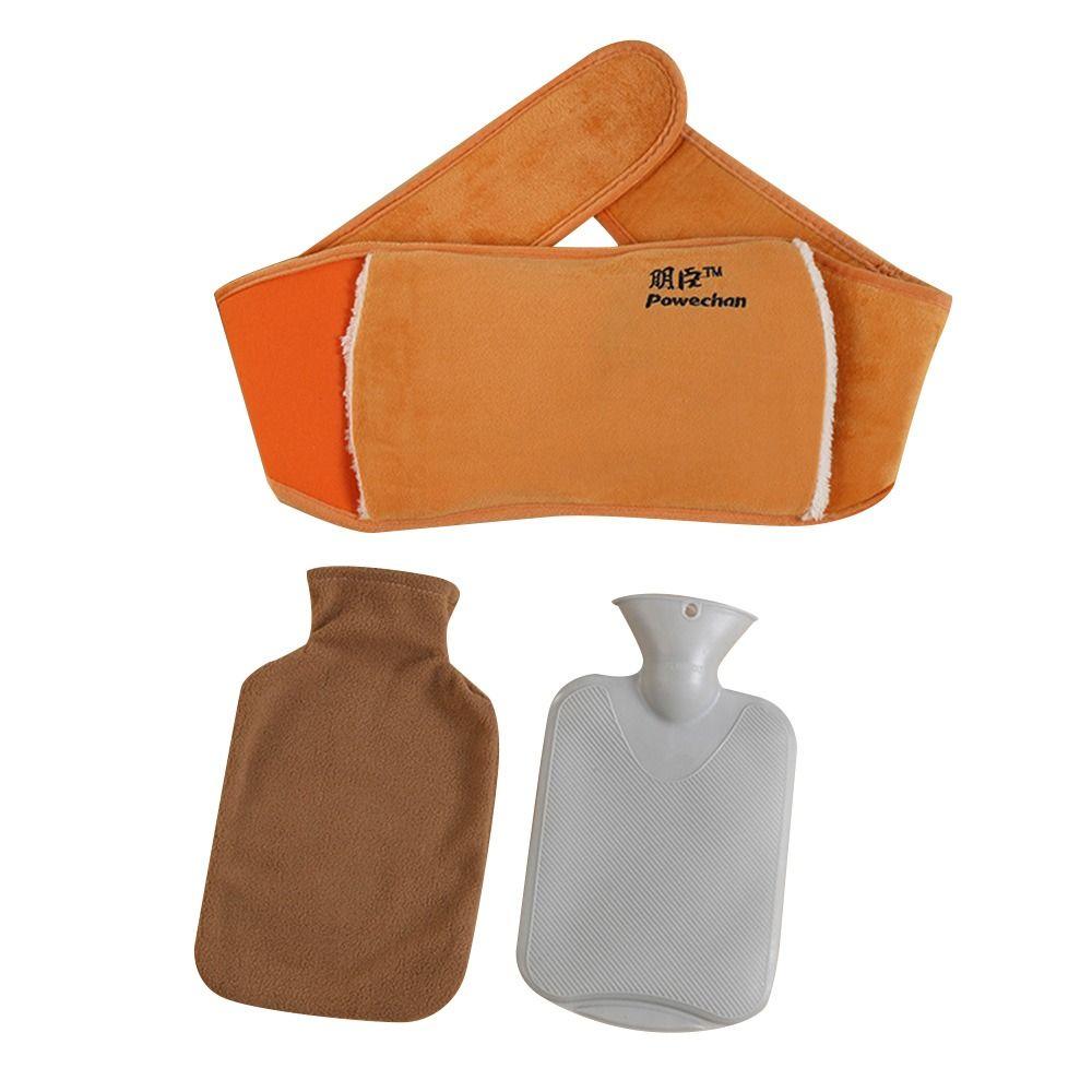 Portable PVC Hot Water Bottle Belt Wearable Cartoon Hot Water Pouch Soft Hand Warmer Plush Waist Cover Belt