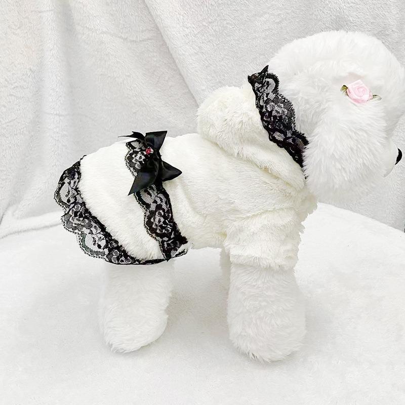 Gonne per Animali, Abbigliamento per Cani, Cappotti Caldi in Peluche per Cani Piccoli, Vestiti Invernali in Peluche per Gatti