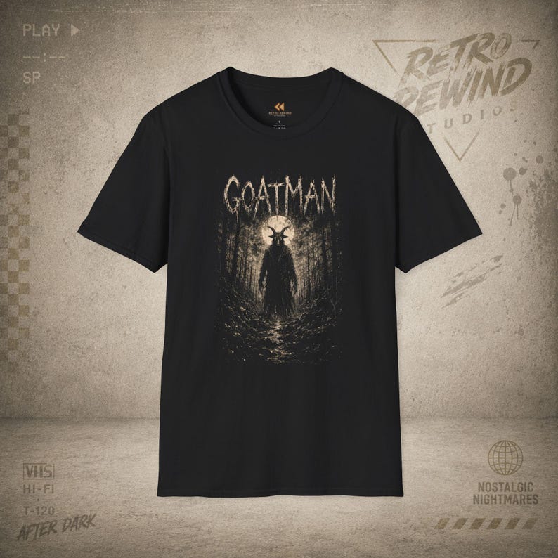 Goatman Cryptid T-Shirt | Legendary Forest Monster Tee | Horror Folklore Shirt | Mythical Creature Graphic Tee 130