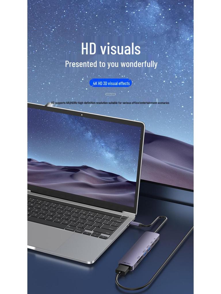 USB-C Expansion Hub: USB 3.0, 100W Charging, 4K 60Hz Display, Docking Station