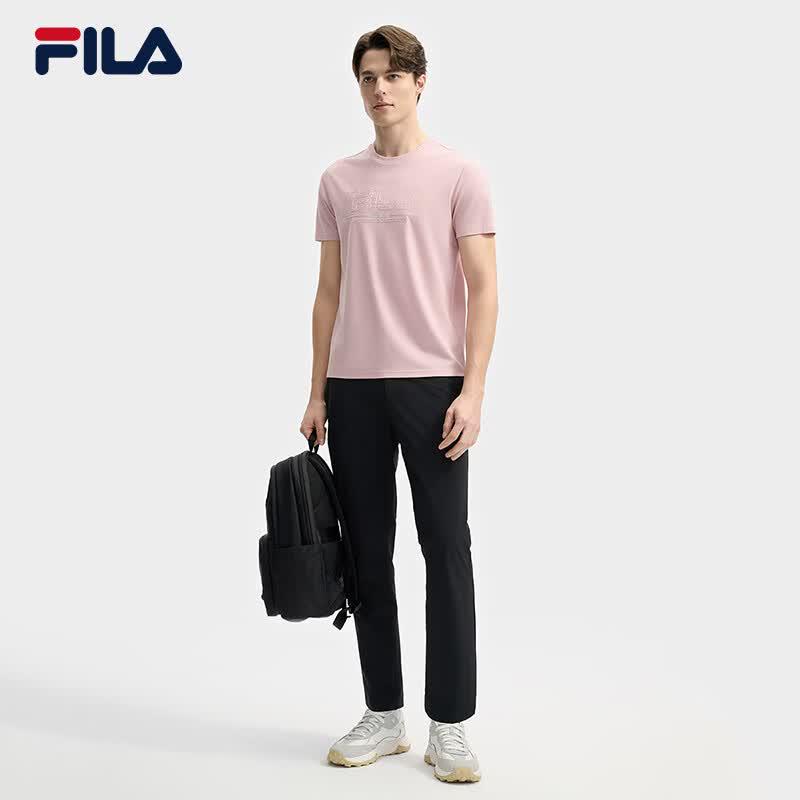FILA Men's Knitted Short-Sleeve Cooling T-Shirt