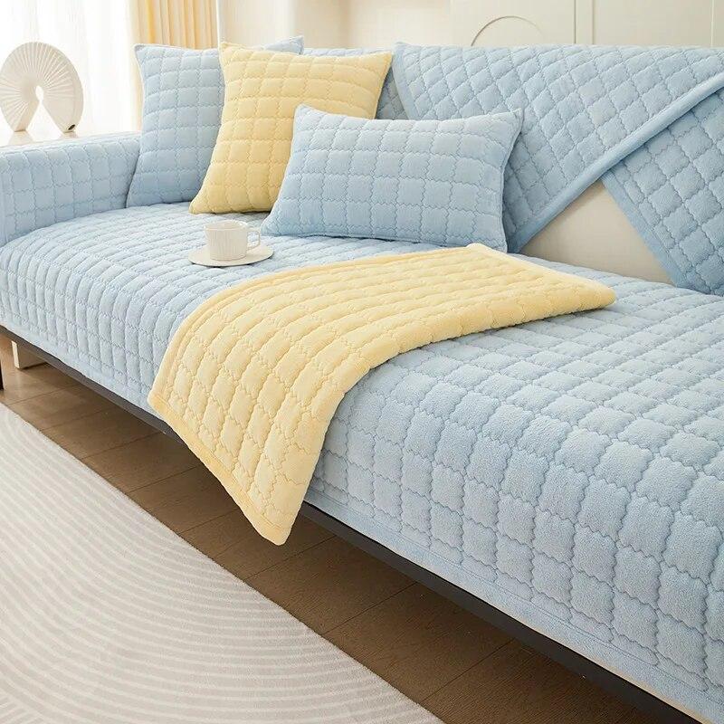 

Düz renk kanepe kılıfı havlu Modern kanepe kaymaz ekose peluş kanepe yastığı oturma odası mobilya kanepe arkalığı yastık kapak 70x70cm 1pcs